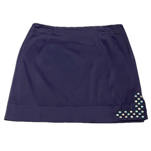 Rare Vintage Versace Jeans Couture Purple Sequin Mini Skirt - Picture 1 of 13